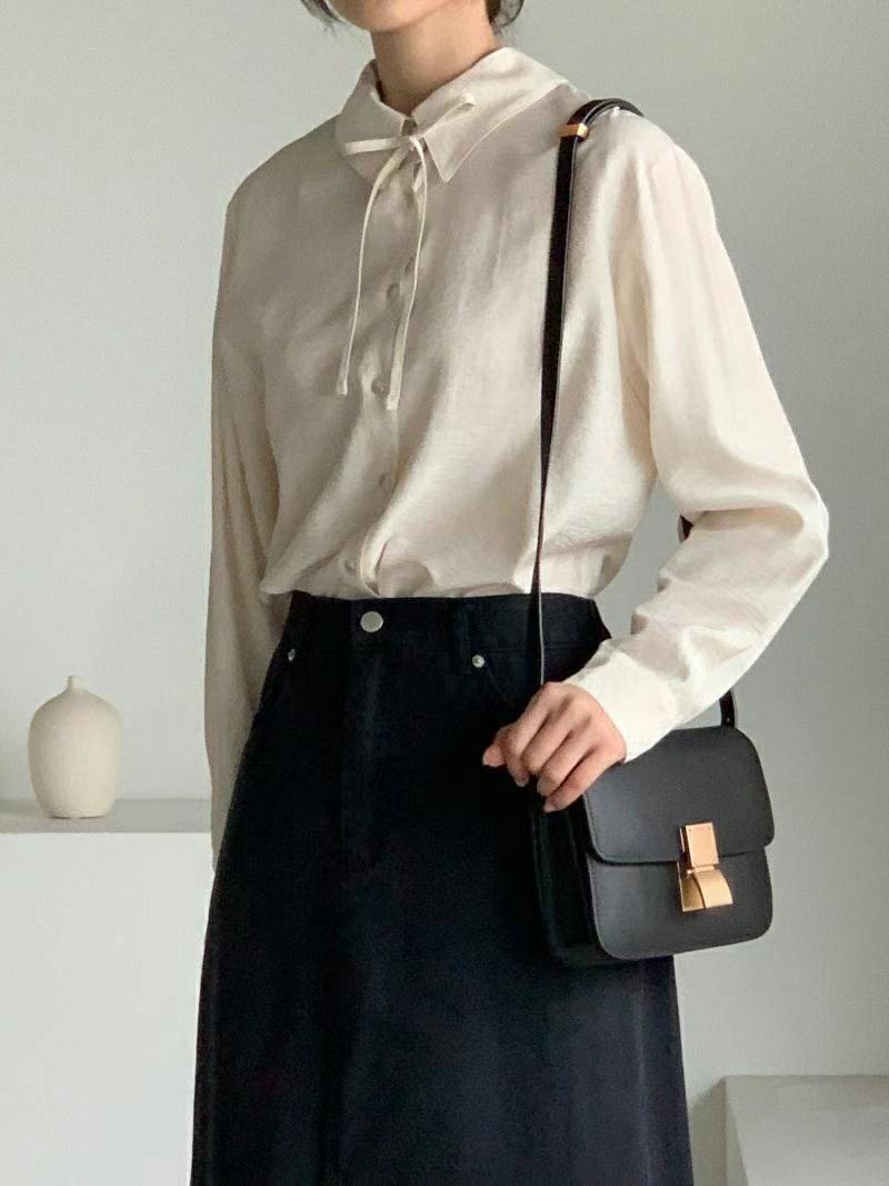 BARISTAR直郵韓國代購女裝新品時尚推薦24秋冬襯衫蕾絲衫MAY SEVEN襯衫/蕾絲衫