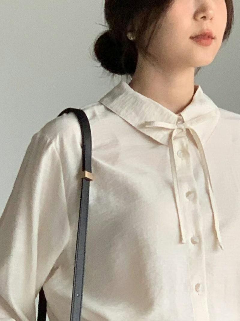 BARISTAR直郵韓國代購女裝新品時尚推薦24秋冬襯衫蕾絲衫MAY SEVEN襯衫/蕾絲衫