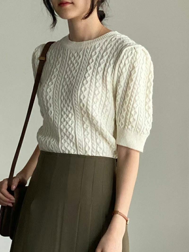 BARISTAR韓國直郵東大門實拍女裝新品24秋冬休閑職業針織衫MAY SEVEN針織衫