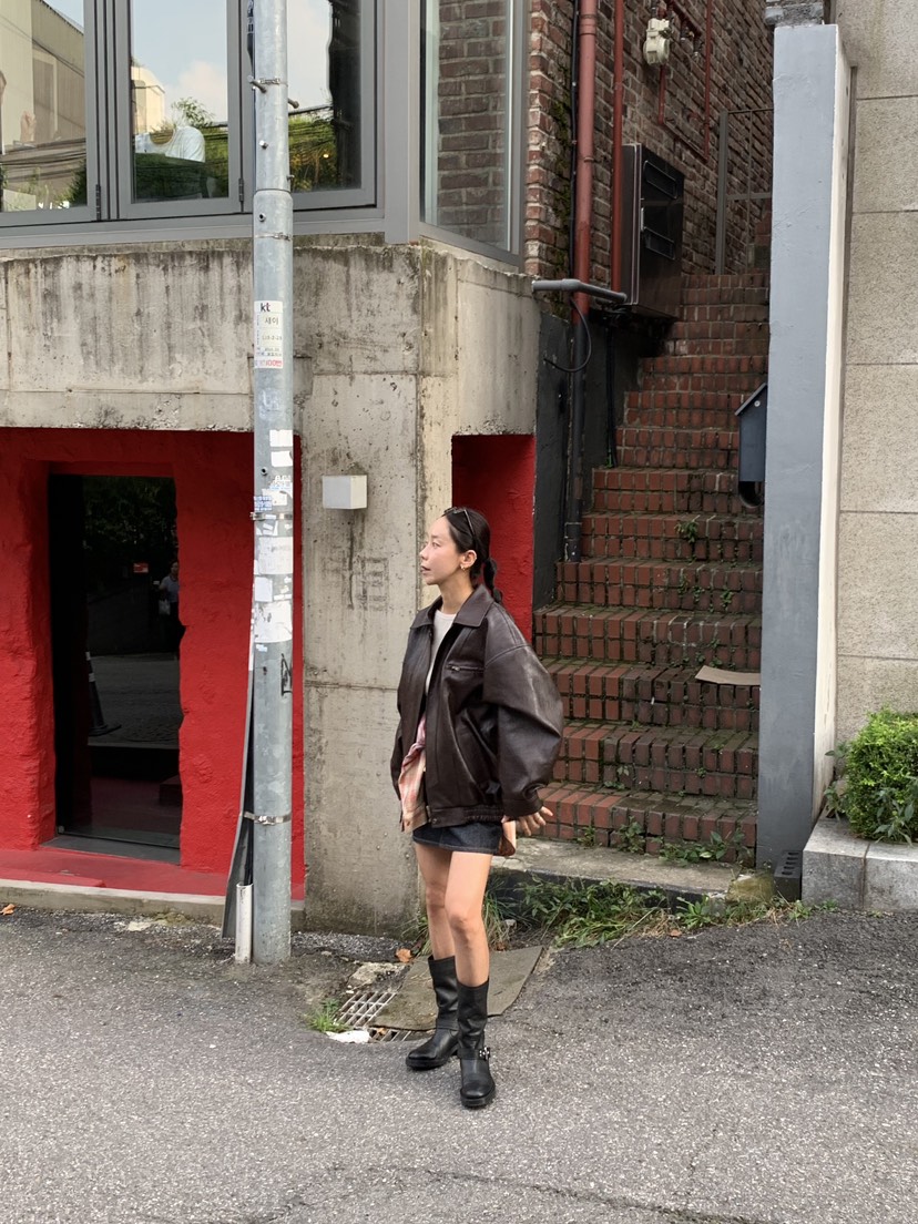 SUNDER MARKET韓國直郵東大門代購女裝新款真品夾克皮革腰帶SUNDER MARKET夾克