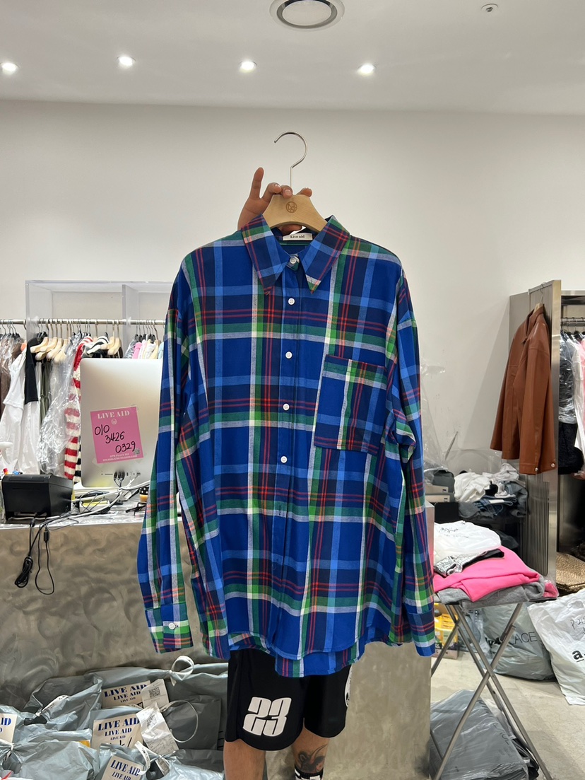 LIVE AID韓國直郵女裝新品24秋冬職業休閑人氣襯衫蕾絲衫LIVE AID襯衫/蕾絲衫