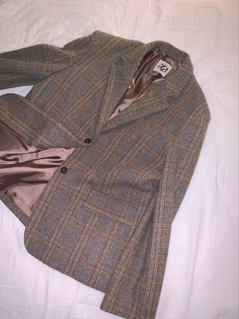 Seolo seoul韓國直郵東大門實拍女裝新品休閑夾克羊毛格紋Seolo seoul夾克