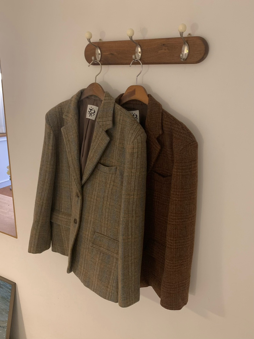 Seolo seoul韓國直郵東大門實拍女裝新品休閑夾克羊毛格紋Seolo seoul夾克