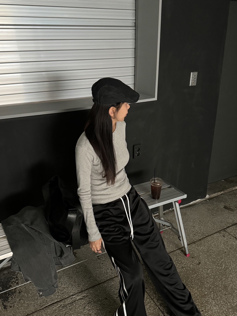 SUNDER MARKET韓國直郵女裝新品24秋冬熱賣休閑真品長袖T恤SUNDER MARKET長袖T恤