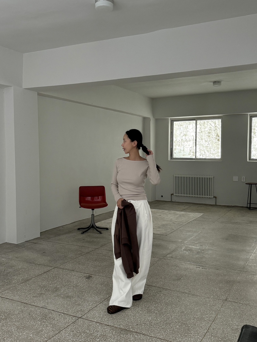 SUNDER MARKET韓國直郵女裝新品24秋冬熱賣休閑真品長袖T恤SUNDER MARKET長袖T恤