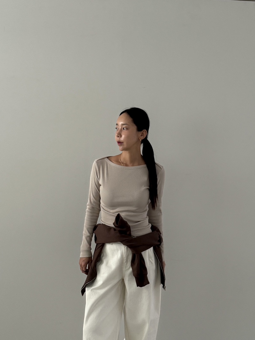 SUNDER MARKET韓國直郵女裝新品24秋冬熱賣休閑真品長袖T恤SUNDER MARKET長袖T恤