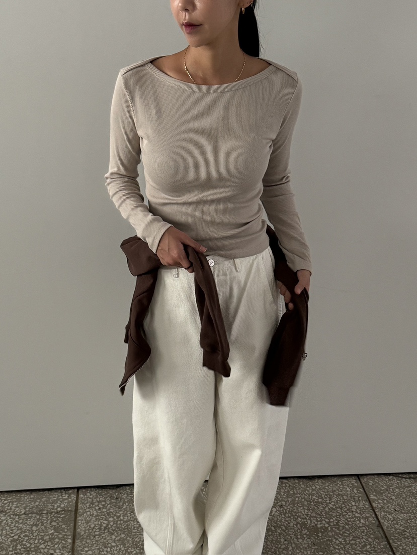 SUNDER MARKET韓國直郵女裝新品24秋冬熱賣休閑真品長袖T恤SUNDER MARKET長袖T恤