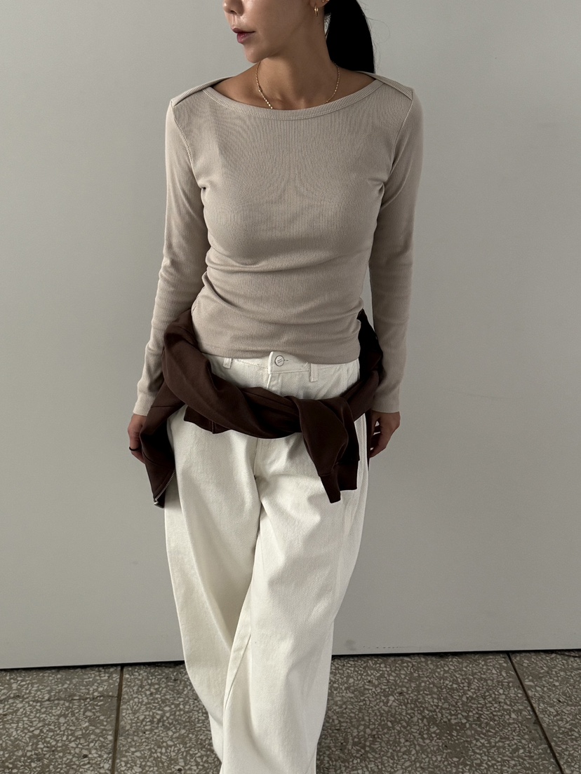 SUNDER MARKET韓國直郵女裝新品24秋冬熱賣休閑真品長袖T恤SUNDER MARKET長袖T恤