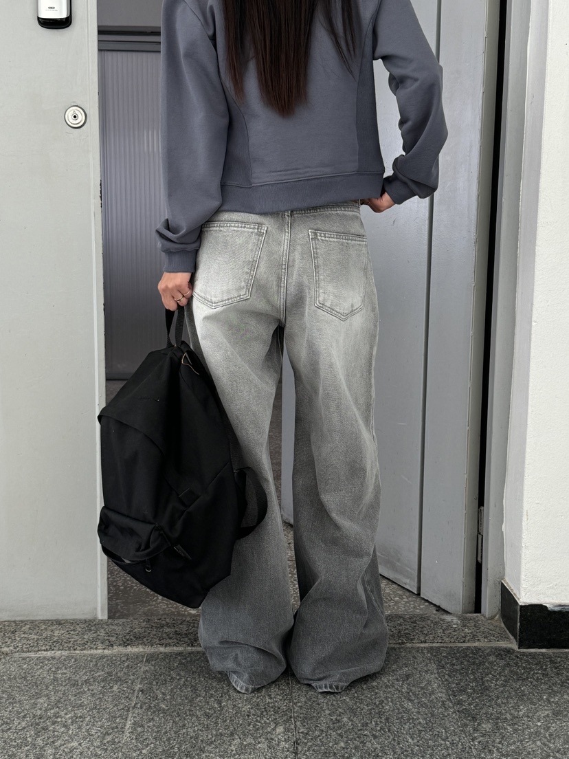 SUNDER MARKET直郵韓國代購女裝新品熱賣職業24秋冬牛仔褲SUNDER MARKET牛仔褲