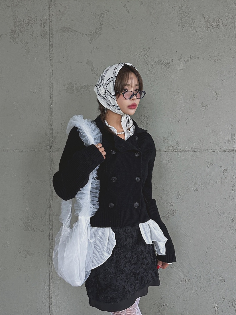 LIVE AID韓國直郵女裝新款推薦24秋冬職業真品熱賣針織衫LIVE AID針織衫