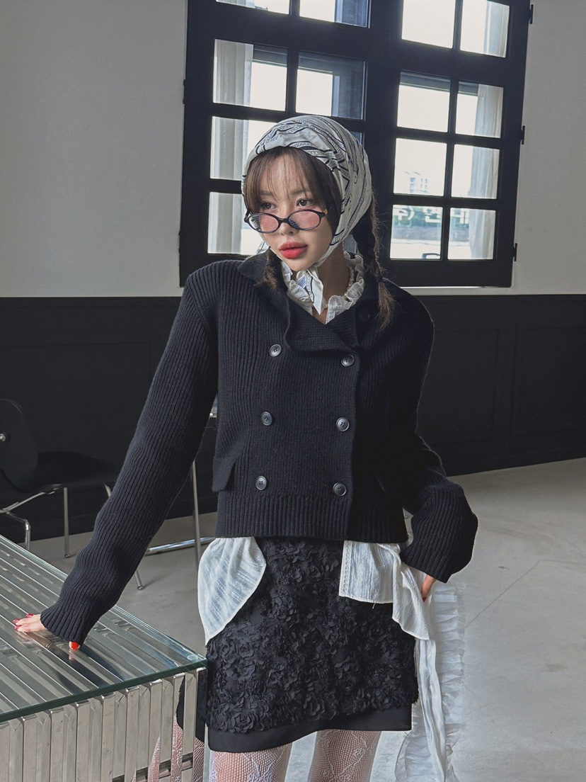 LIVE AID韓國直郵女裝新款推薦24秋冬職業真品熱賣針織衫LIVE AID針織衫圖色3