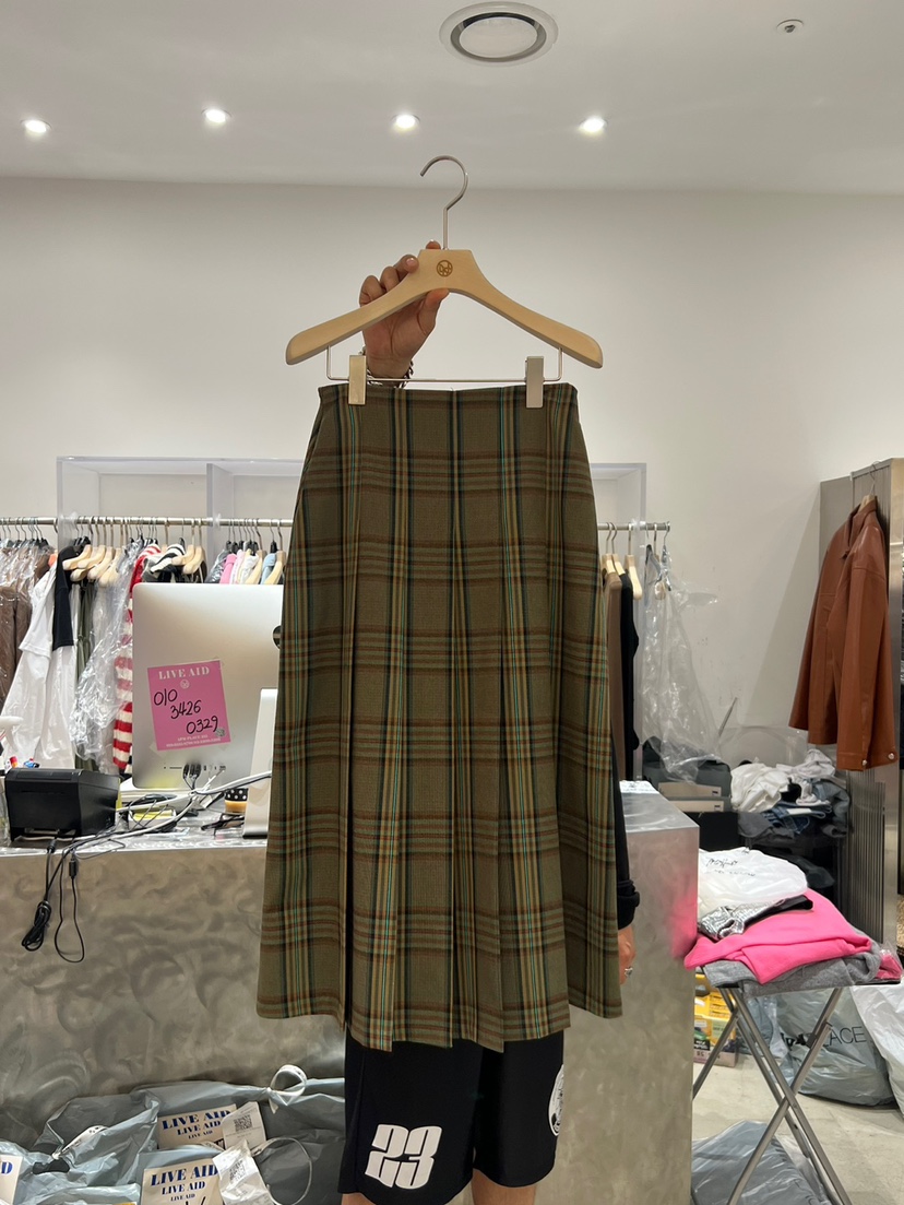 LIVE AID直郵韓國代購女裝新款推薦時尚休閑24秋冬半身裙中短裙LIVE AID半身裙/中短裙