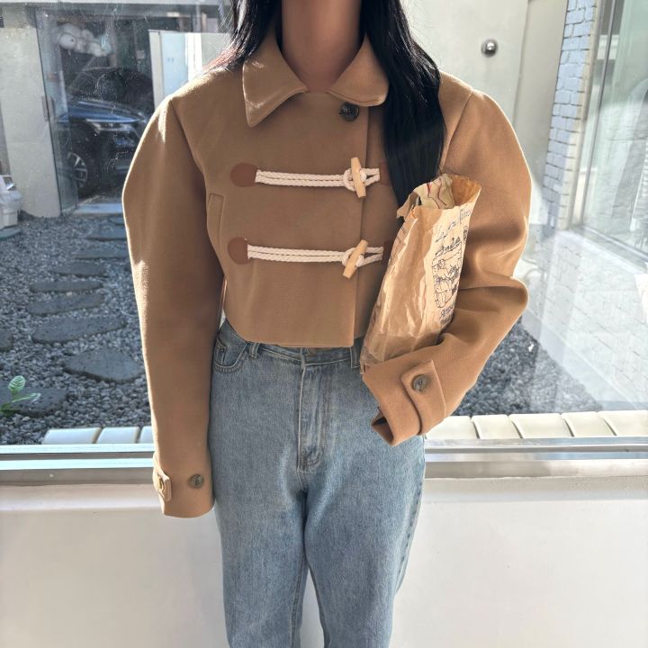MARS韓國直郵女裝新品推薦人氣24秋冬真品時尚熱賣短款大衣mars短款大衣
