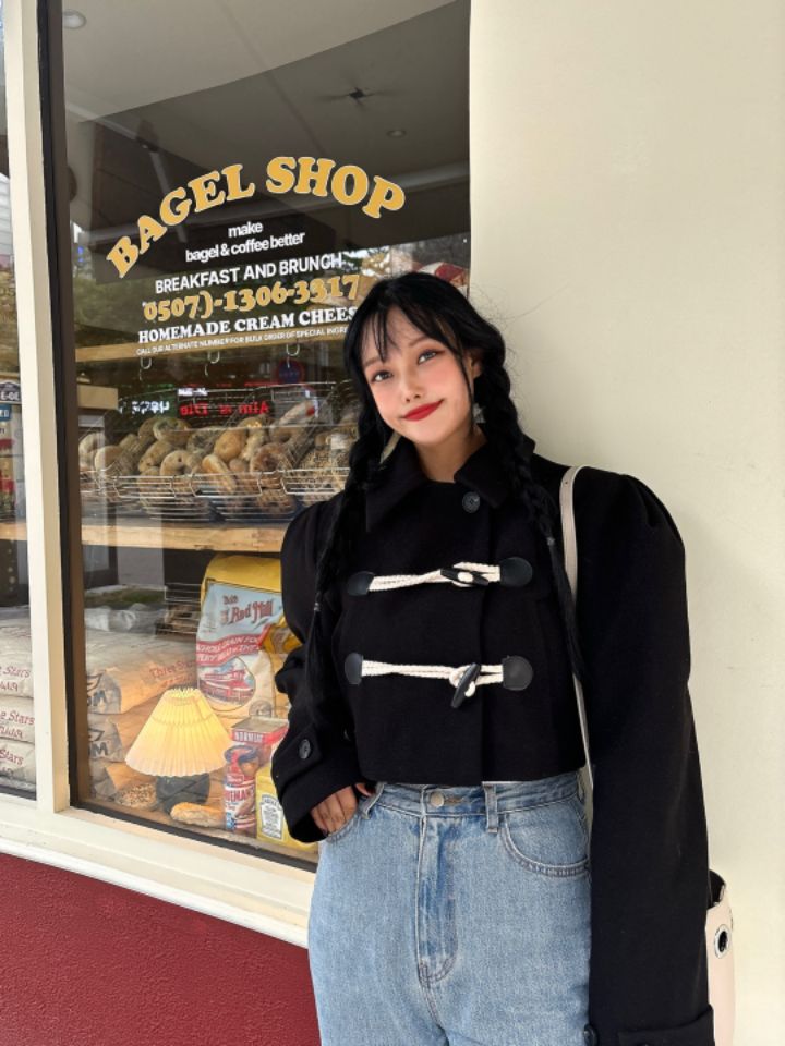 MARS韓國直郵女裝新品推薦人氣24秋冬真品時尚熱賣短款大衣mars短款大衣