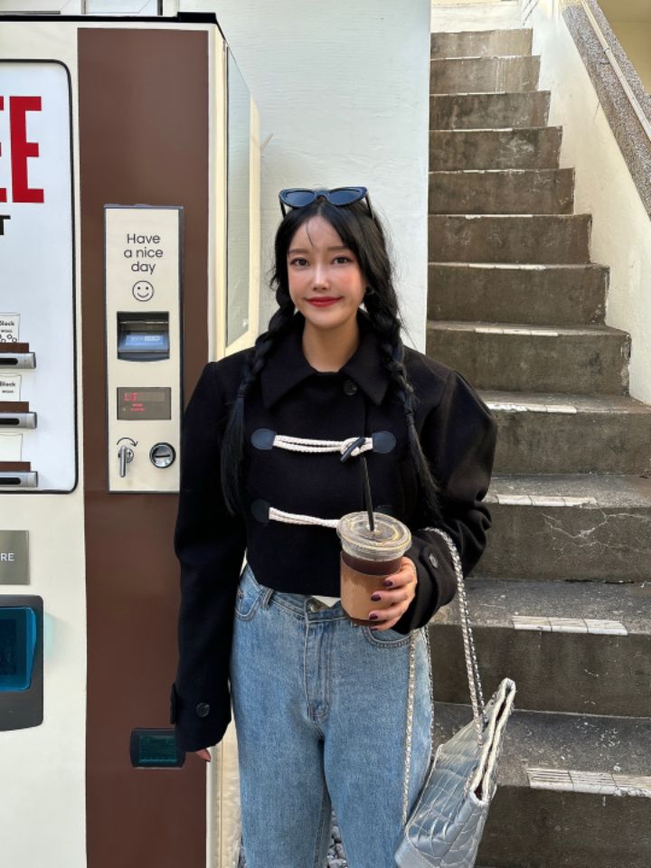 MARS韓國直郵女裝新品推薦人氣24秋冬真品時尚熱賣短款大衣mars短款大衣