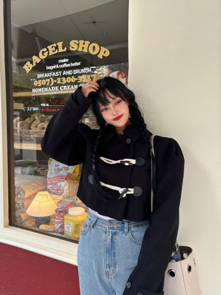 MARS韓國直郵女裝新品推薦人氣24秋冬真品時尚熱賣短款大衣mars短款大衣