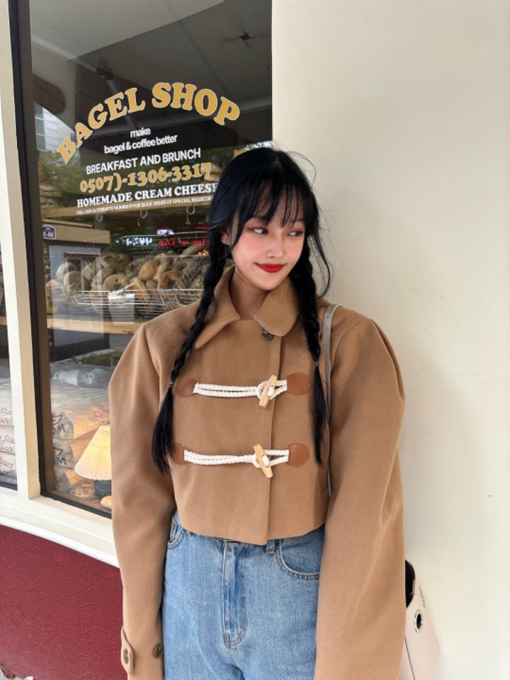 MARS韓國直郵女裝新品推薦人氣24秋冬真品時尚熱賣短款大衣mars短款大衣