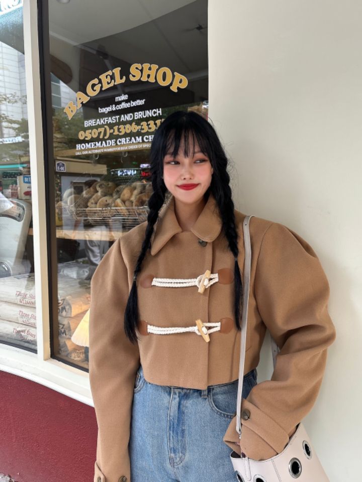 MARS韓國直郵女裝新品推薦人氣24秋冬真品時尚熱賣短款大衣mars短款大衣
