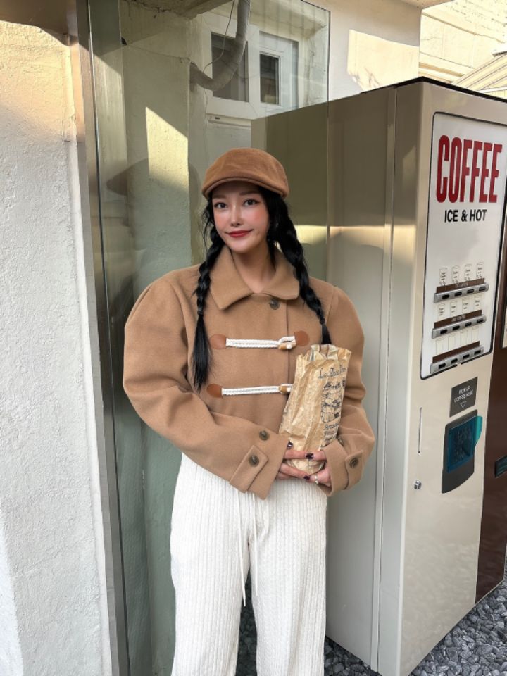 MARS韓國直郵女裝新品推薦人氣24秋冬真品時尚熱賣短款大衣mars短款大衣