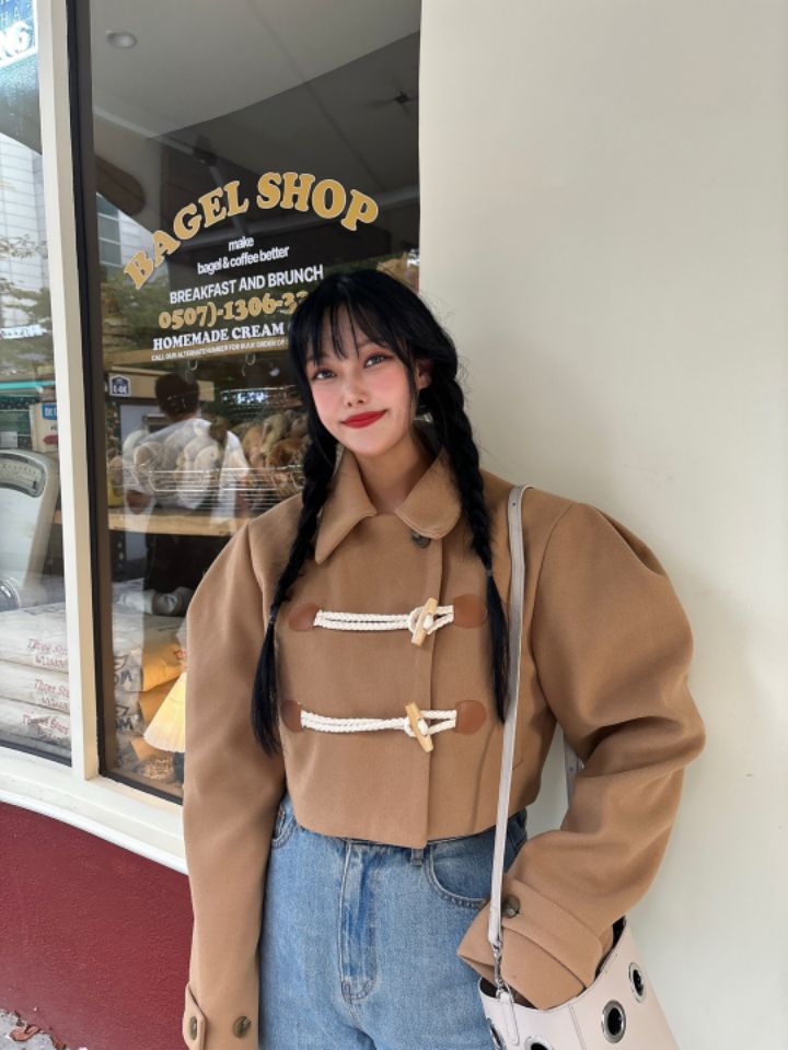 MARS韓國直郵女裝新品推薦人氣24秋冬真品時尚熱賣短款大衣mars短款大衣