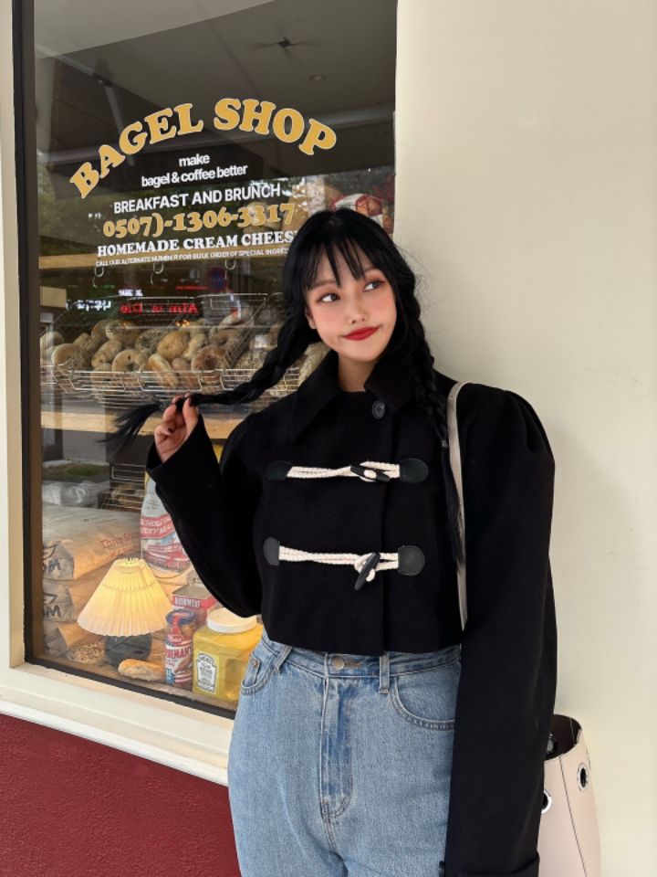 MARS韓國直郵女裝新品推薦人氣24秋冬真品時尚熱賣短款大衣mars短款大衣