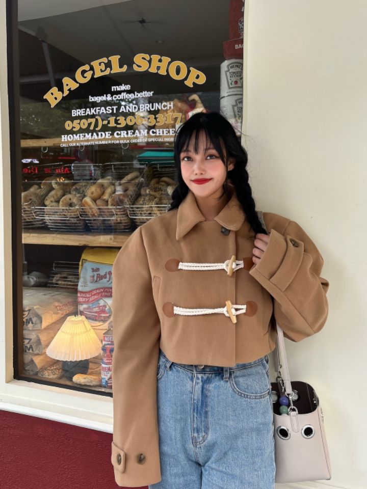 MARS韓國直郵女裝新品推薦人氣24秋冬真品時尚熱賣短款大衣mars短款大衣圖色2