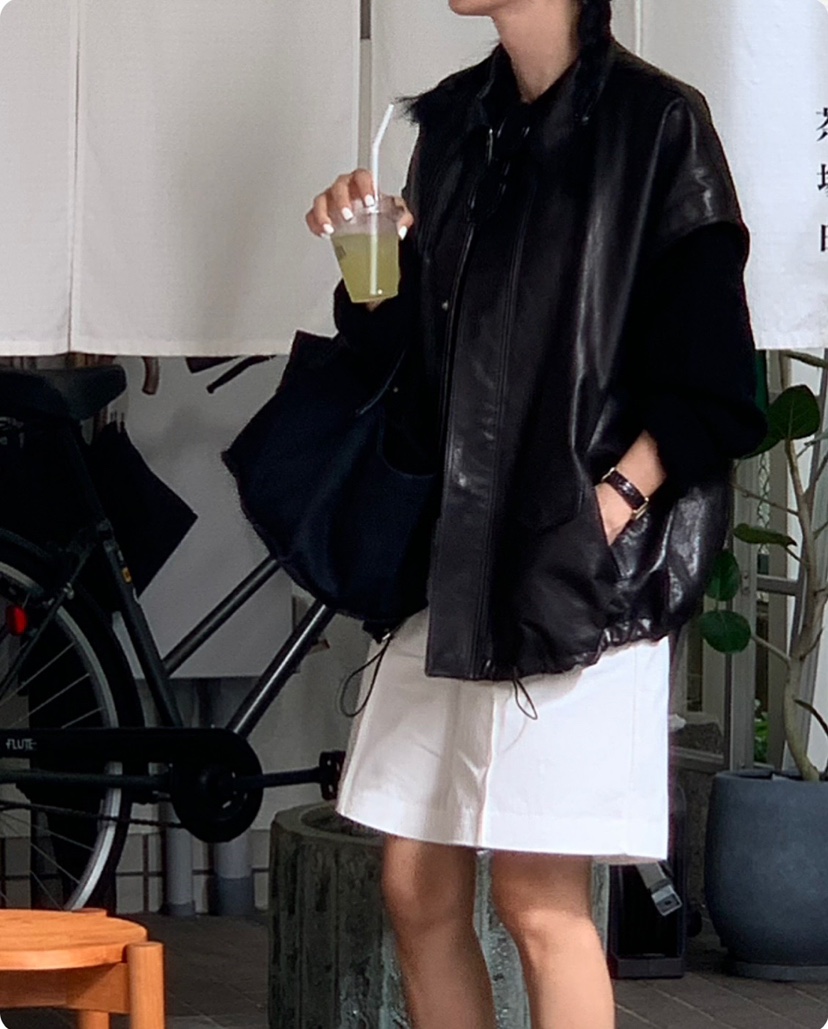 AFN/A Flan韓國直郵女裝新品真品24秋冬時尚馬甲皮革拉鏈AFN/A Flan馬甲