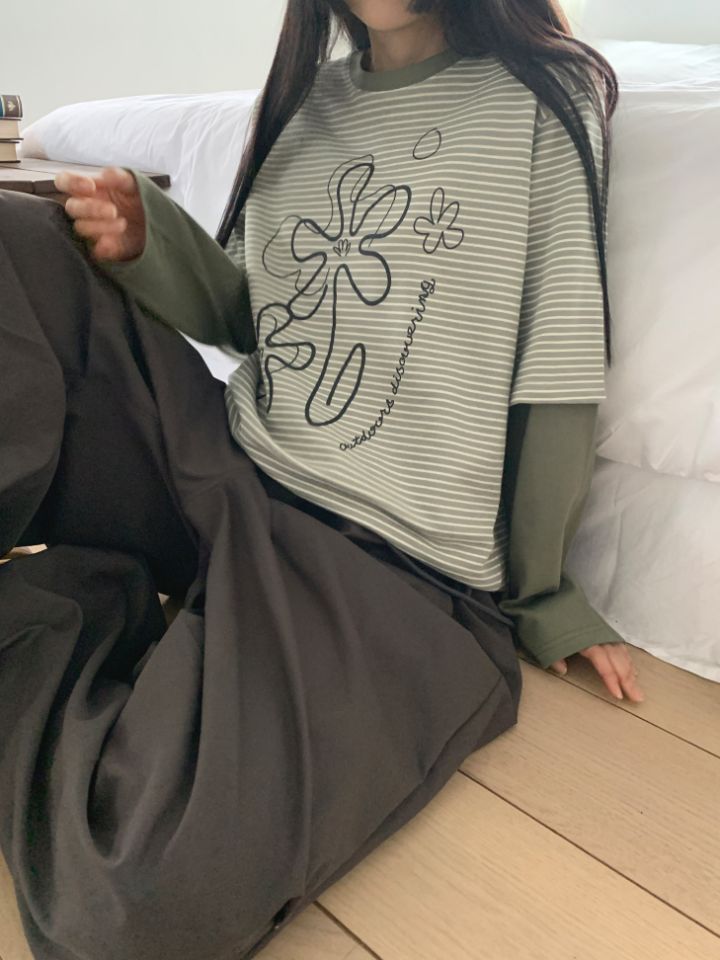 4LEAF韓國直郵東大門實拍女裝新款真品熱賣職業人氣長袖T恤4LEAF長袖T恤