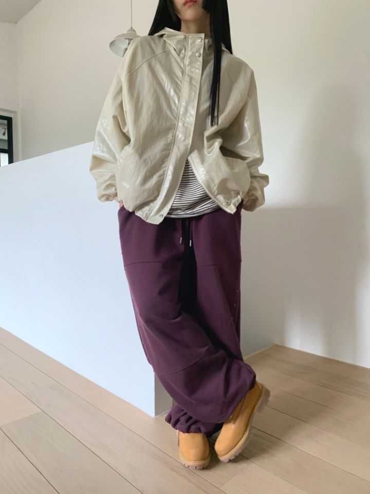 4LEAF韓國直郵東大門代購女裝新款時尚真品24秋冬推薦皮衣4LEAF皮衣