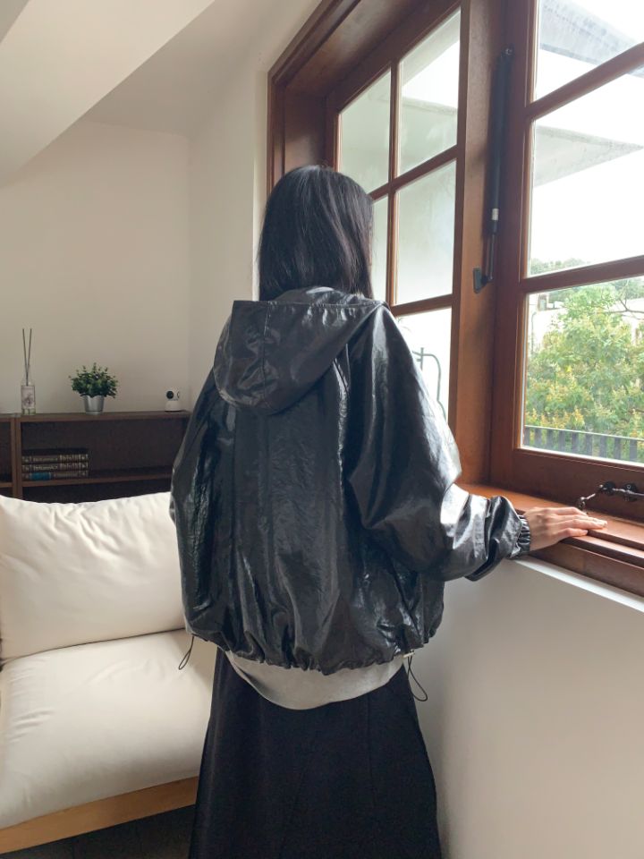4LEAF韓國直郵東大門代購女裝新款時尚真品24秋冬推薦皮衣4LEAF皮衣