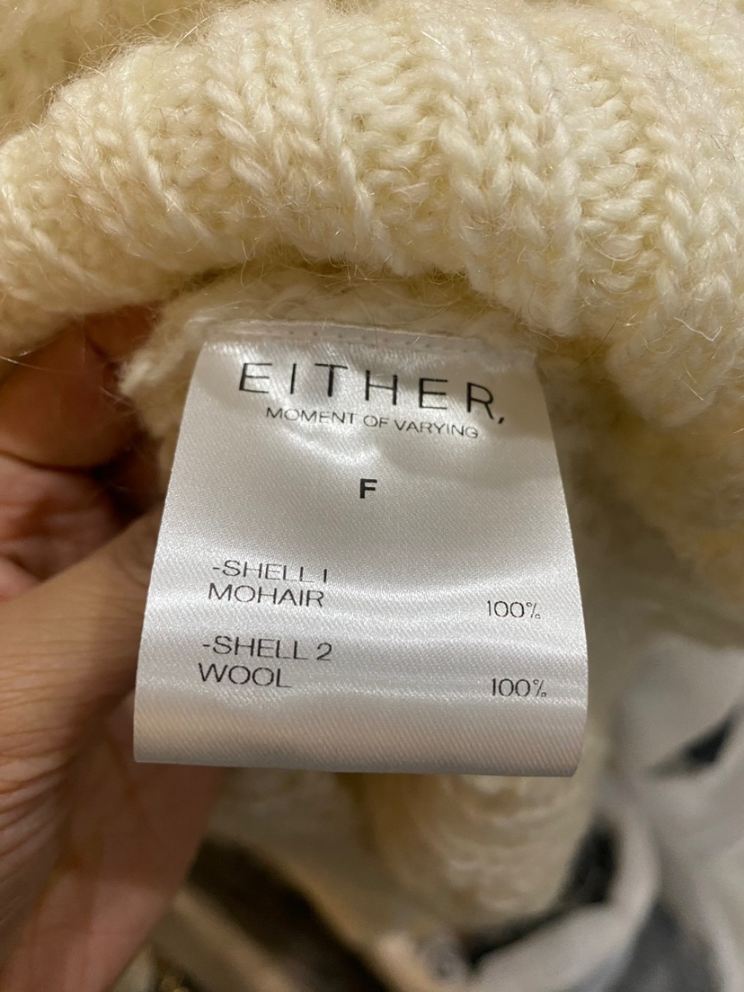 EITHER韓國直郵女裝新品人氣熱賣時尚真品職業24秋冬毛衣馬海毛EITHER毛衣