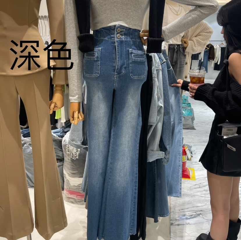 MAGNOLIA36-P韓國直郵東大門實拍女裝新款推薦熱賣牛仔褲LOW MOMENT牛仔褲圖色2