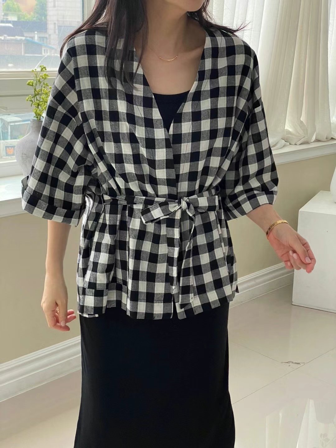 1mm韓國直郵東大門代購女裝新款時尚熱賣職業休閑襯衫蕾絲衫1mm襯衫/蕾絲衫圖色2