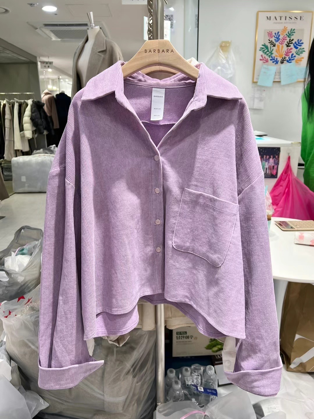 THE BARBARA韓國直郵女裝新款休閑24秋冬襯衫蕾絲衫短款THE BARBARA襯衫/蕾絲衫圖色4