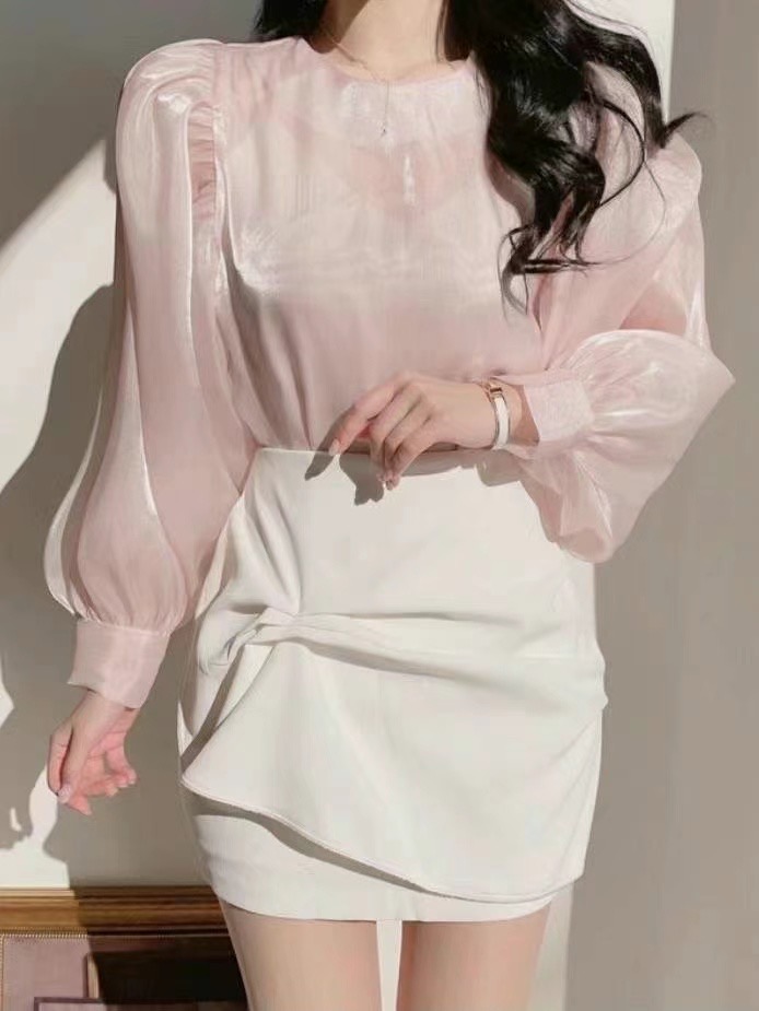 THE BARBARA直郵韓國代購女裝新款熱賣職業真品襯衫蕾絲衫THE BARBARA襯衫/蕾絲衫圖色4