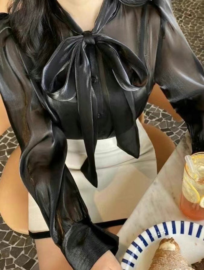 THE BARBARA韓國直郵東大門實拍女裝新款時尚熱賣襯衫蕾絲衫THE BARBARA襯衫/蕾絲衫