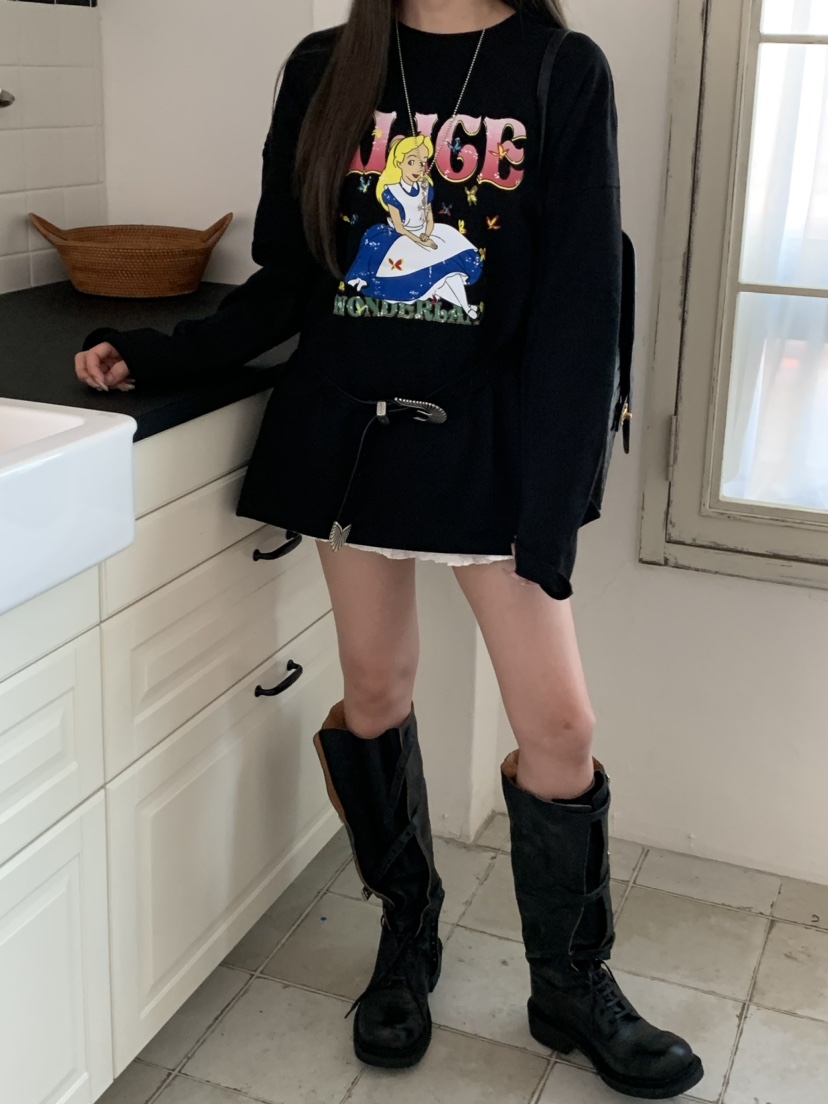 VIRKIN韓國直郵女裝新款真品人氣時尚推薦休閑24秋冬長袖T恤VIRKIN長袖T恤