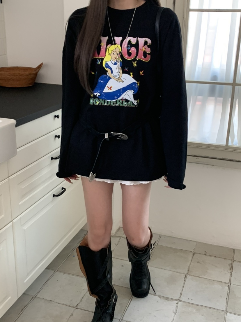 VIRKIN韓國直郵女裝新款真品人氣時尚推薦休閑24秋冬長袖T恤VIRKIN長袖T恤