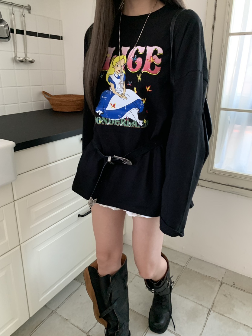 VIRKIN韓國直郵女裝新款真品人氣時尚推薦休閑24秋冬長袖T恤VIRKIN長袖T恤