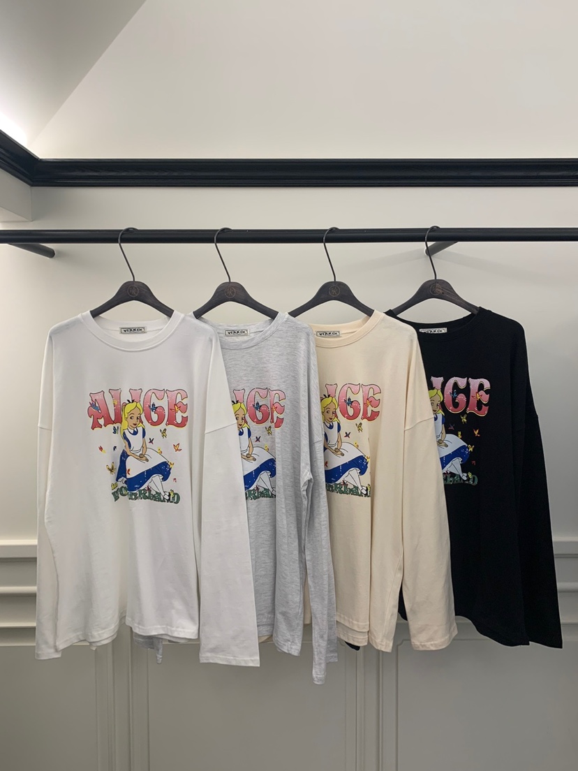 VIRKIN韓國直郵女裝新款真品人氣時尚推薦休閑24秋冬長袖T恤VIRKIN長袖T恤圖色3左三色