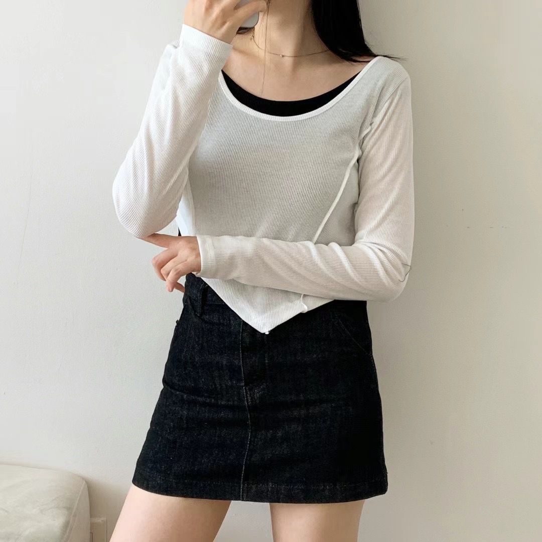 SANDWICH韓國直郵東大門代購女裝新款24秋冬推薦熱賣長袖T恤SANDWICH長袖T恤圖色3