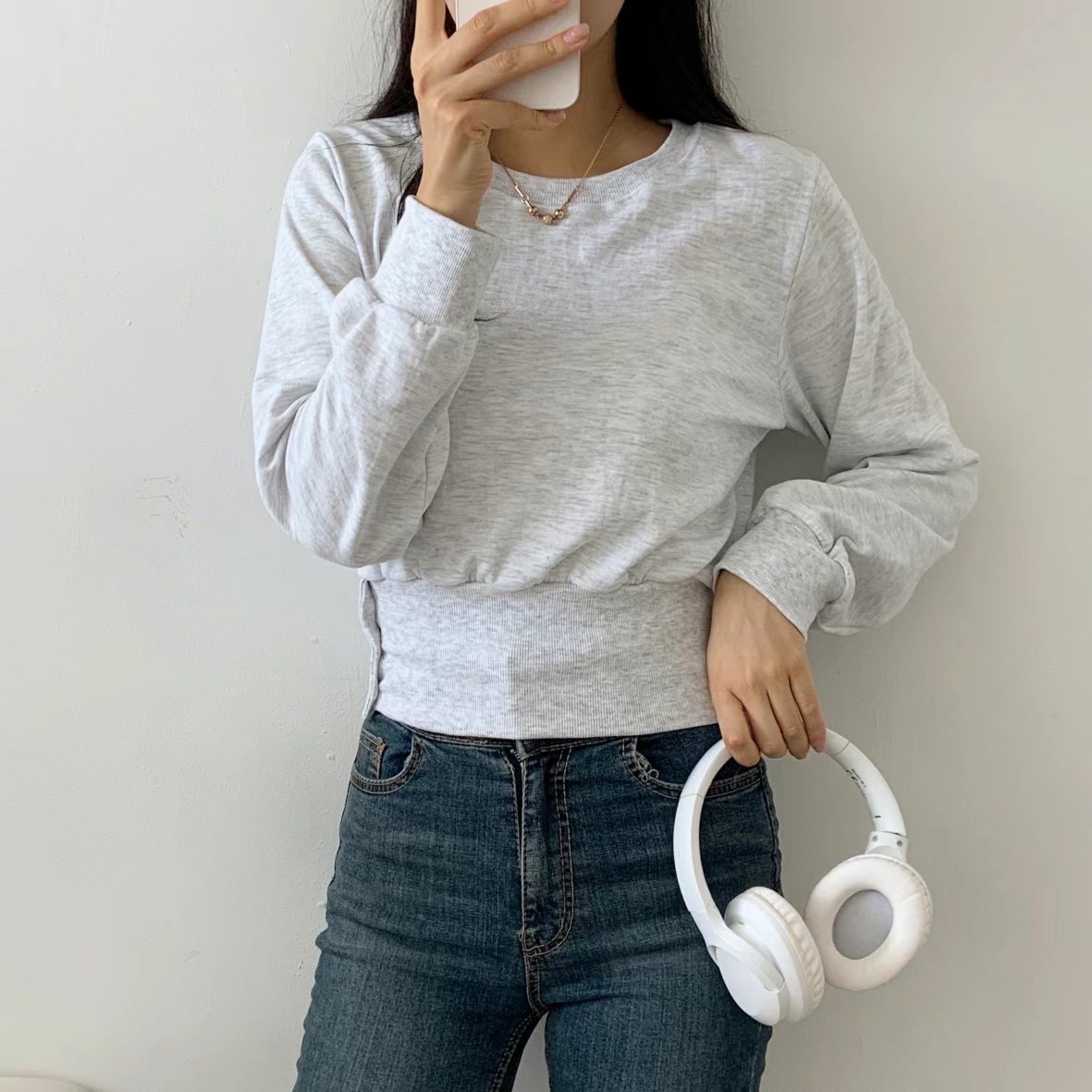 SANDWICH韓國直郵東大門實拍女裝新品推薦休閑時尚職業衛衣SANDWICH衛衣