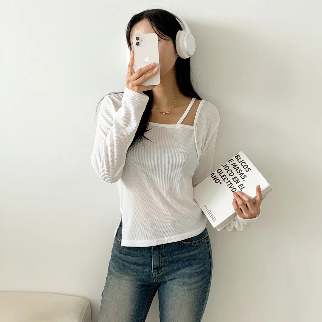 SANDWICH韓國直郵女裝新款休閑熱賣推薦時尚24秋冬長袖T恤SANDWICH長袖T恤圖色2