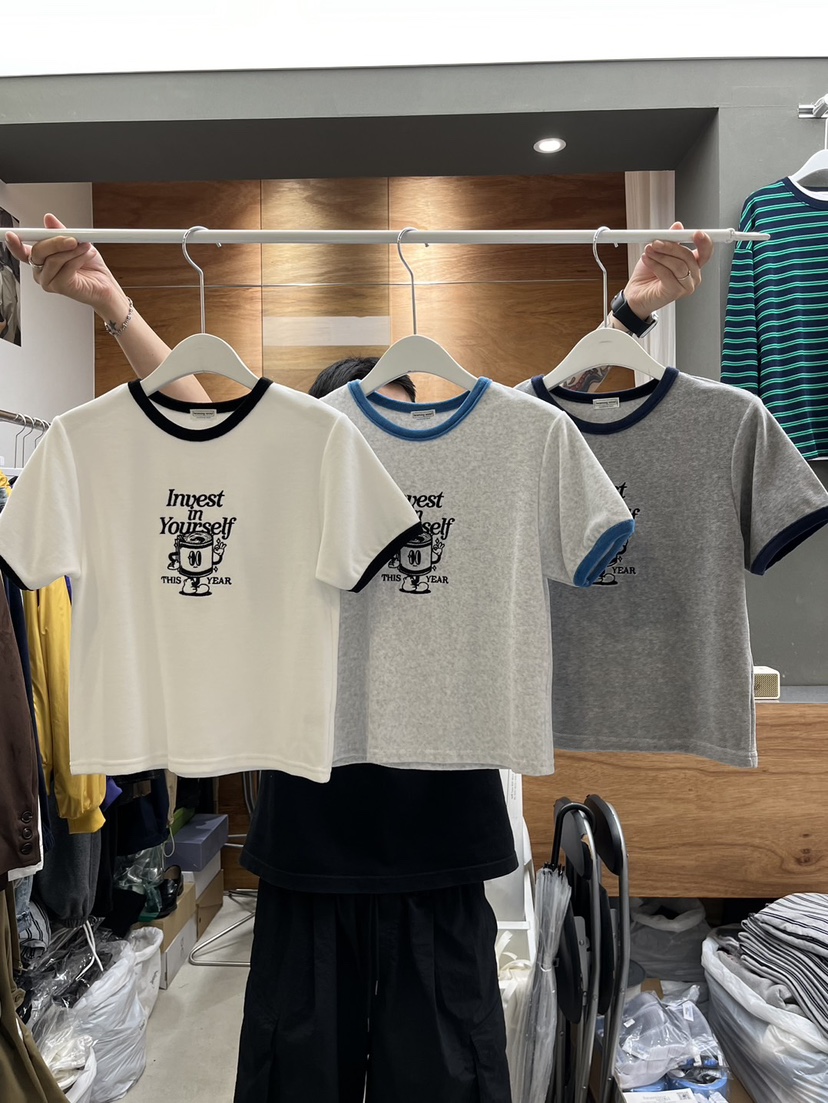 BEAMING SEOUL韓國直郵東大門代購女裝新品推薦時尚T恤天鵝絨BEAMING SEOULT恤