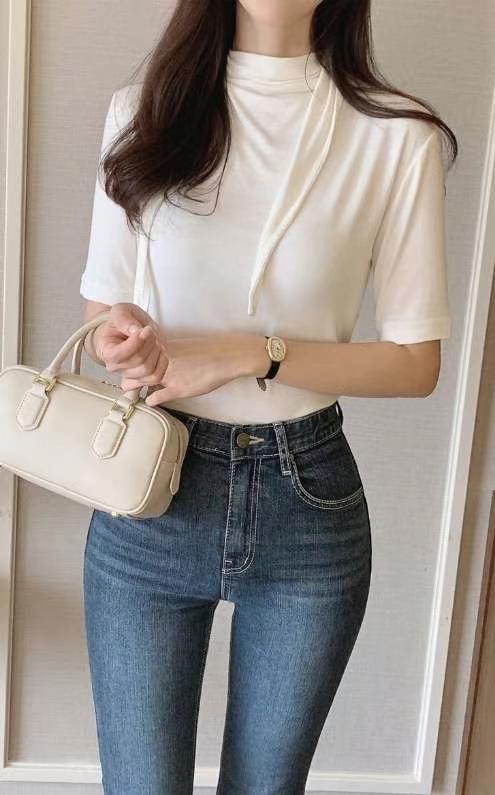 MISSJEAN韓國直郵東大門實拍女裝新款推薦24秋冬人氣牛仔褲MISSJEAN牛仔褲