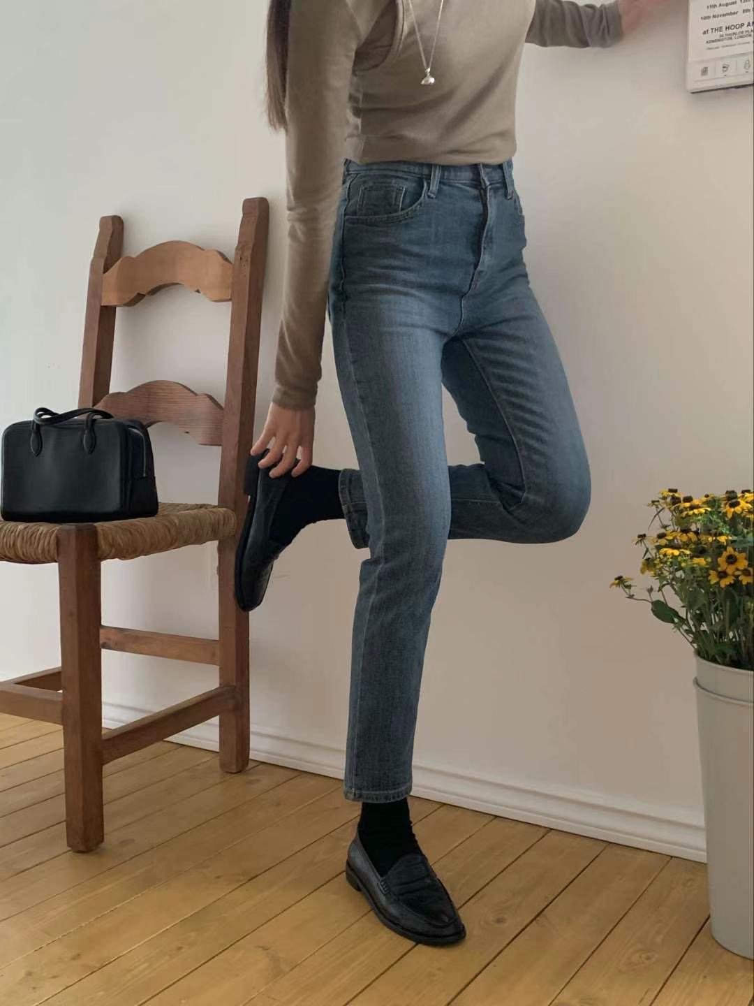 MISSJEAN韓國直郵女裝新品時尚人氣推薦真品職業24秋冬牛仔褲MISSJEAN牛仔褲