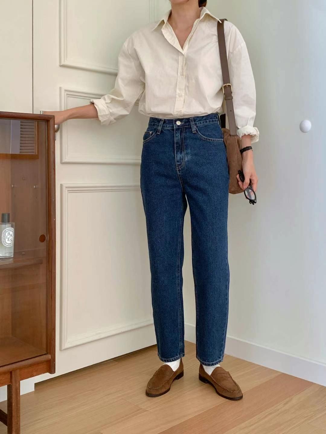 MISSJEAN韓國直郵東大門實拍女裝新款時尚職業24秋冬牛仔褲MISSJEAN牛仔褲
