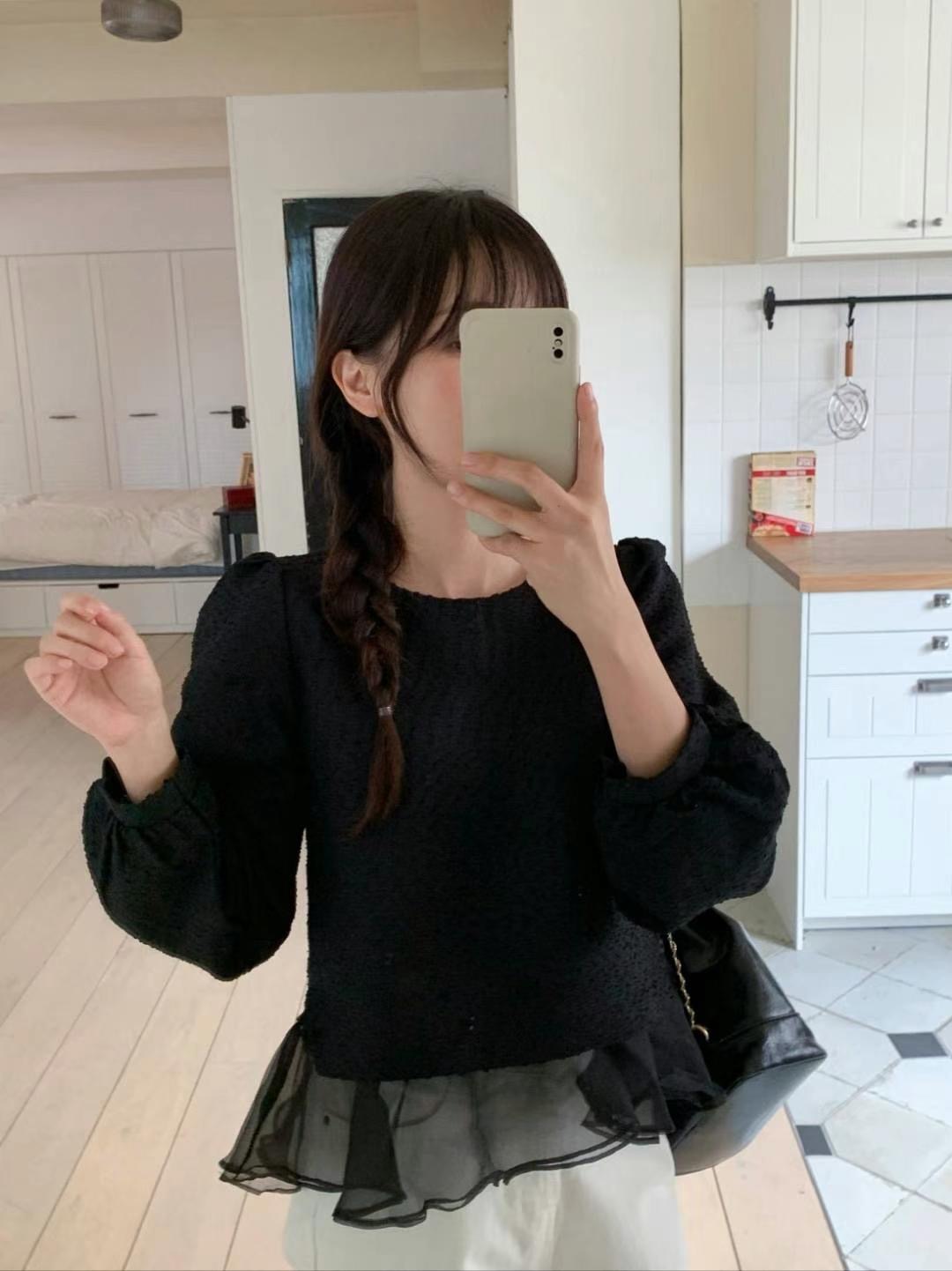 CIRCLE-써클-T直郵韓國代購女裝新款真品24秋冬襯衫蕾絲衫CIRCLE襯衫/蕾絲衫圖色3