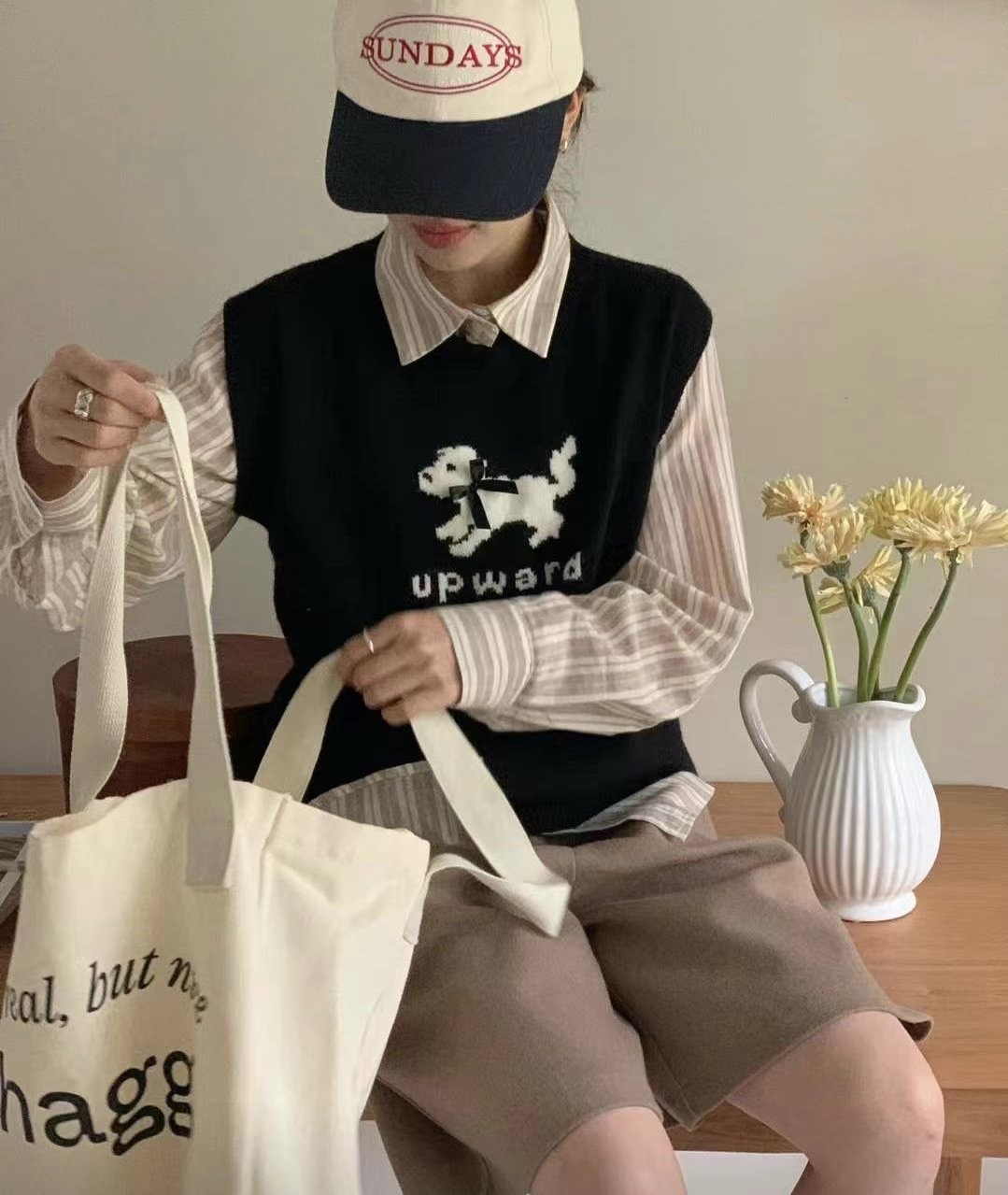 HIT韓國直郵東大門實拍女裝新品24秋冬熱賣人氣休閑吊帶背心HIT吊帶/背心圖色2