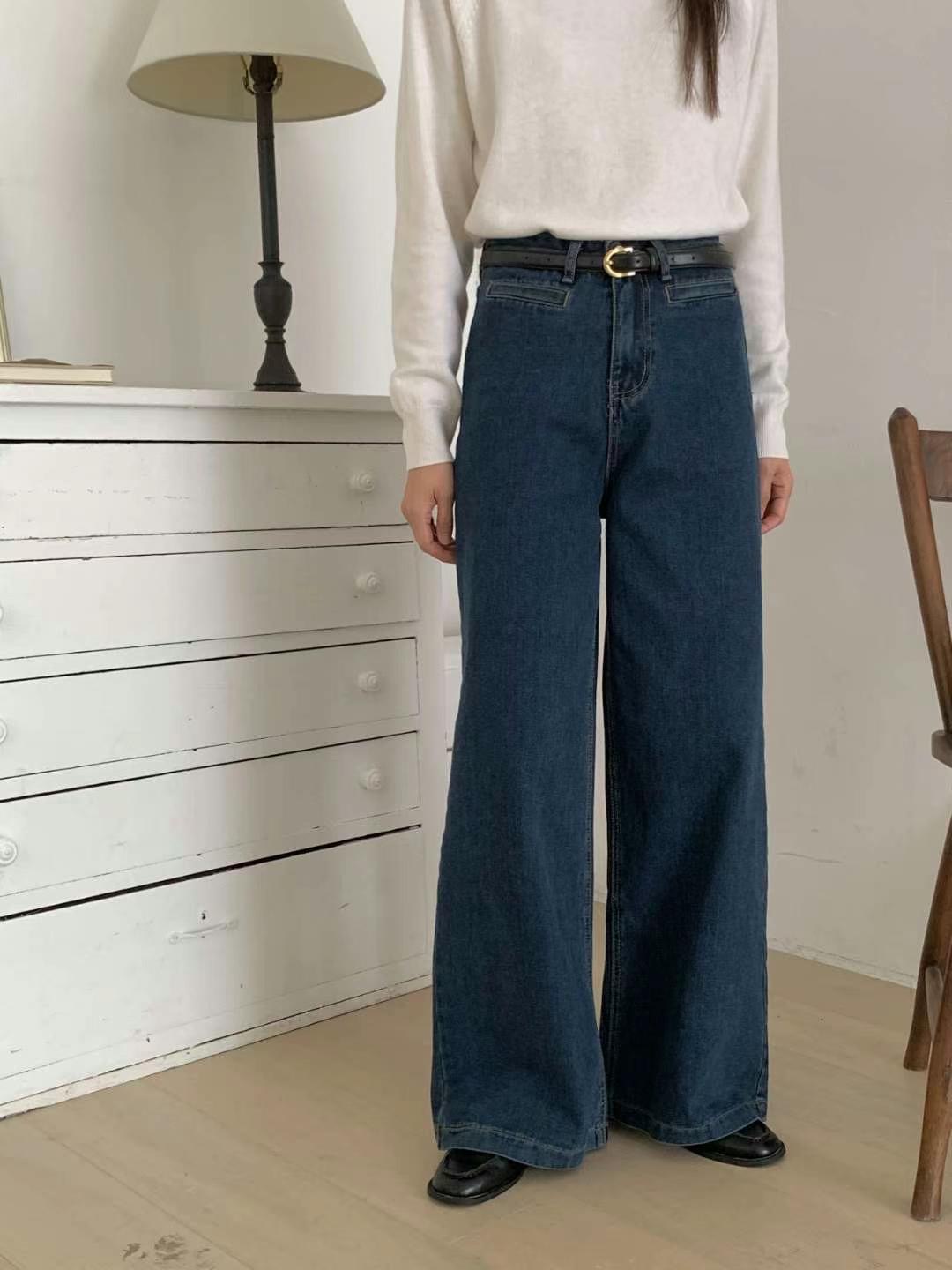 MISSJEAN韓國直郵東大門代購女裝新品推薦職業休閑人氣牛仔褲MISSJEAN牛仔褲